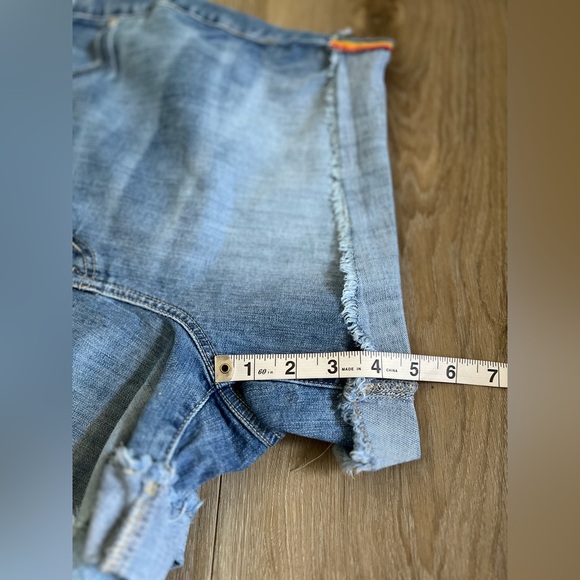 TORRID Rainbow Pride Exposed Button Fly Cuffed Shorts EUC - Picture 9 of 11